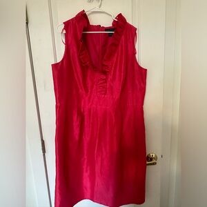 Magenta ruffle dress